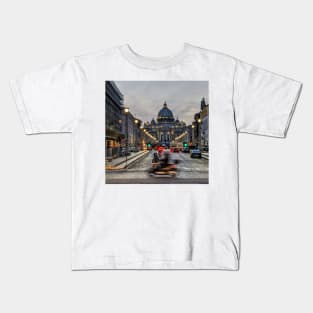 Speeding Past St Peter's Rome Kids T-Shirt